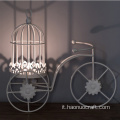 Candeliere in ferro modello bicicletta creativa europea romantico